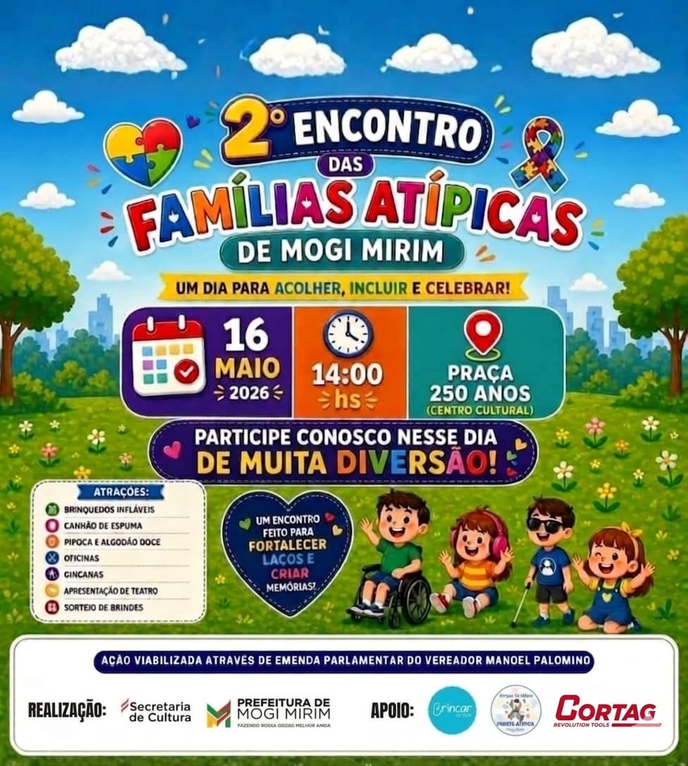 ​2º Encontro das Famílias Atípicas acontece neste sábado
