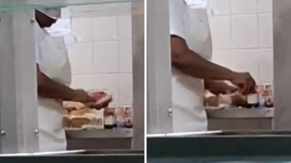 Funcionária é flagrada passando geleia no pão com os dedos dentro de hospital