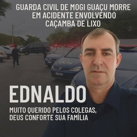 GUARDA CIVIL DE MOGI GUAÇU MORRE EM ACIDENTE ENVOLVENDO CAÇAMBA DE ENTULHOS