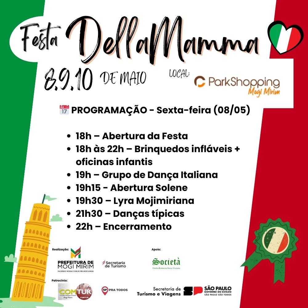 FESTA DELLA MAMMA COMEÇA NESTA SEXTA